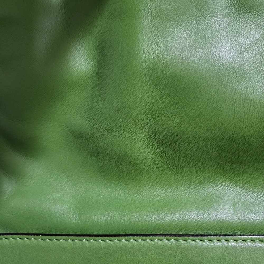 Talbots Vintage Genuine Leather Green Handbag Purse - Picture 2 of 8